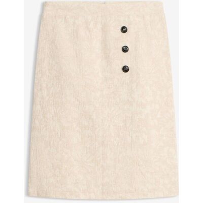 bonprix Rock aus Baumwolljacquard mit Leinenanteilbeige 50Damen bonprix Rock aus Baumwolljacquard mit Leinenanteilbeige 50Damen