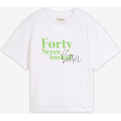 bonprix Weites T-Shirt aus reiner Bio-Baumwolleweiß 36Damen bonprix Weites T-Shirt aus reiner Bio-Baumwolleweiß 36Damen
