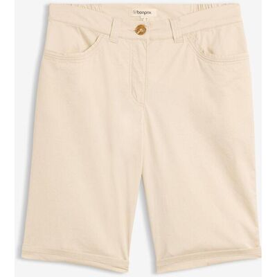 bonprix Baumwoll Papertouch-Bermuda mit Bequembundbeige 44Damen bonprix Baumwoll Papertouch-Bermuda mit Bequembundbeige 44Damen