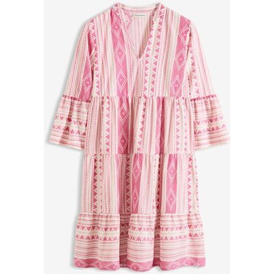 bonprix Tunika-Kleid aus Baumwoll-Mixweiß 52Damen bonprix Tunika-Kleid aus Baumwoll-Mixweiß 52Damen
