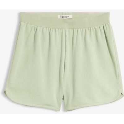 bonprix Sweat-Shorts mit abgerundetem Saumgrün 44Damen bonprix Sweat-Shorts mit abgerundetem Saumgrün 44Damen
