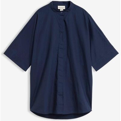 bonprix Bluse aus reiner Bio-Baumwolleblau 50Damen bonprix Bluse aus reiner Bio-Baumwolleblau 50Damen