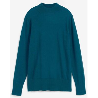 bonprix Basic Pullover mit Stehkragen mit recycelter Baumwollepetrol 44Damen bonprix Basic Pullover mit Stehkragen mit recycelter Baumwollepetrol 44Damen