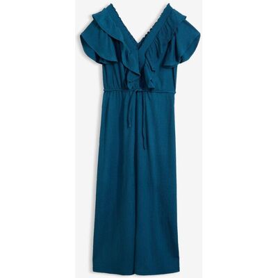 bonprix Maxikleid mit Volantpetrol 44Damen bonprix Maxikleid mit Volantpetrol 44Damen