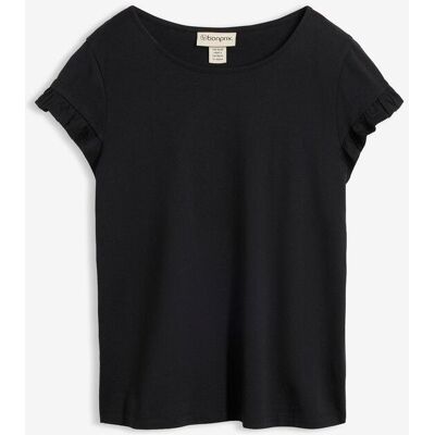 bonprix T-Shirt mit Rüschenschwarz 36Damen bonprix T-Shirt mit Rüschenschwarz 36Damen