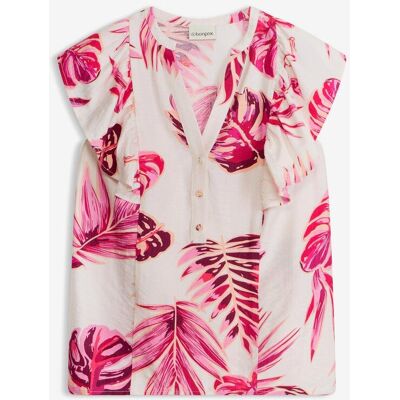 bonprix Bluse aus fließendem Viskose-Mixweiß 42Damen bonprix Bluse aus fließendem Viskose-Mixweiß 42Damen