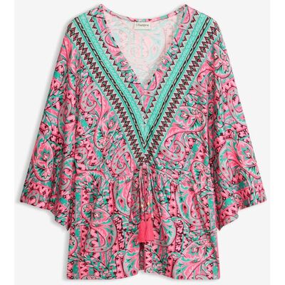 bonprix Tunika-Shirt aus softem Viskose-Mixpink 40Damen bonprix Tunika-Shirt aus softem Viskose-Mixpink 40Damen