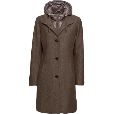 bonprix Winter-Kurzmantel in Wolloptik, 2in1 Optikbraun 38Damen bonprix Winter-Kurzmantel in Wolloptik, 2in1 Optikbraun 38Damen