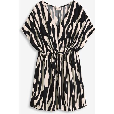 bonprix Strandkleid aus fließender Viskoseschwarz 52Damen bonprix Strandkleid aus fließender Viskoseschwarz 52Damen