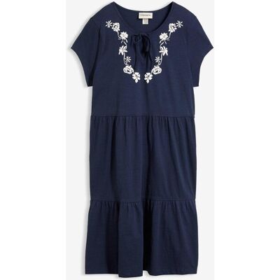 bonprix Baumwoll Tunika-Kleid, kurzarmblau 48Damen bonprix Baumwoll Tunika-Kleid, kurzarmblau 48Damen