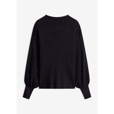 bonprix Strickpullover mit Ballonärmelnschwarz 44Damen bonprix Strickpullover mit Ballonärmelnschwarz 44Damen