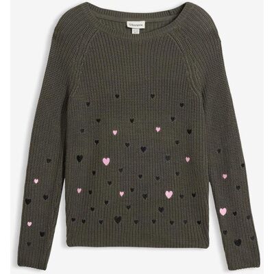 bonprix Pullover mit Stickereigrau 40Damen bonprix Pullover mit Stickereigrau 40Damen
