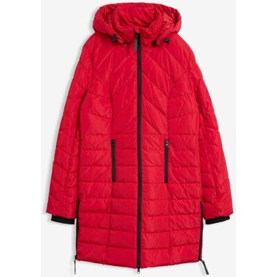 bonprix Long-Steppjacke mit Wattierungrot 48Damen bonprix Long-Steppjacke mit Wattierungrot 48Damen