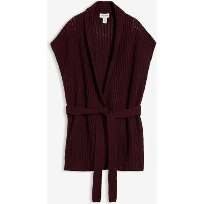 bonprix Ajour Strick-Weste aus weichem Woll-Mixrot 48Damen bonprix Ajour Strick-Weste aus weichem Woll-Mixrot 48Damen