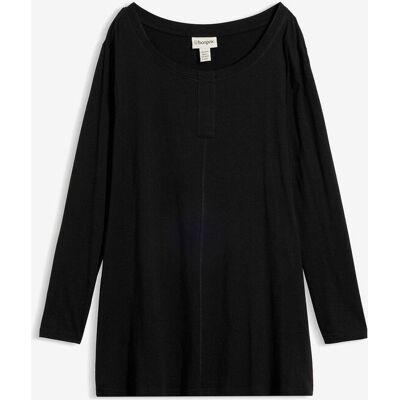 bonprix Langarmshirt aus Baumwoll-Viskose-Mixschwarz 36Damen bonprix Langarmshirt aus Baumwoll-Viskose-Mixschwarz 36Damen