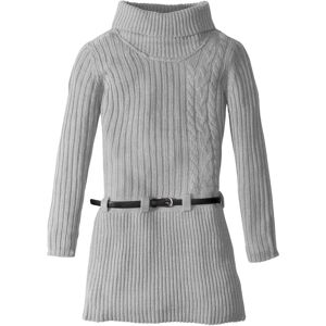 bonprix Strickkleid mit Gürtel (2-tlg. Set)grau 164Mädchen bonprix Strickkleid mit Gürtel (2-tlg. Set)grau 164Mädchen