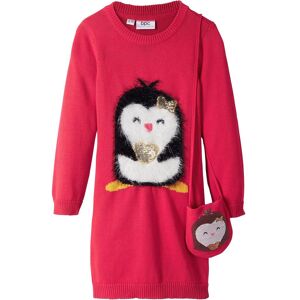 bonprix Strickkleid mit Tasche (2-tlg.Set)rot 116Mädchen bonprix Strickkleid mit Tasche (2-tlg.Set)rot 116Mädchen