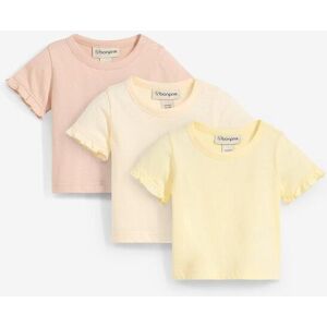bonprix T-Shirts aus Bio-Baumwolle mit Volants (3er Pack)gelb 68Mädchen bonprix T-Shirts aus Bio-Baumwolle mit Volants (3er Pack)gelb 68Mädchen