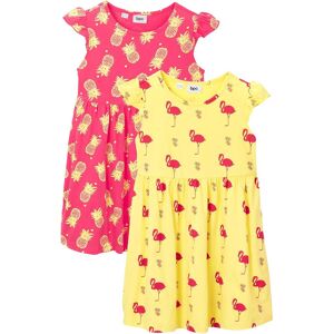 bonprix Jerseykleid aus reiner Bio-Baumwolle (2er Pack)gelb 152Mädchen bonprix Jerseykleid aus reiner Bio-Baumwolle (2er Pack)gelb 152Mädchen