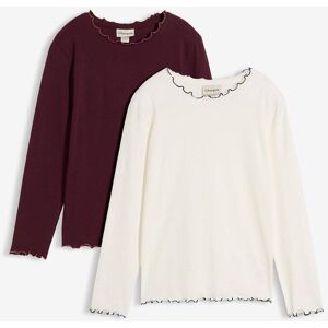 bonprix Langarmshirt aus elastischem Bio-Baumwoll-Mix (2er Pack)weiß 128Mädchen bonprix Langarmshirt aus elastischem Bio-Baumwoll-Mix (2er Pack)weiß 128Mädchen