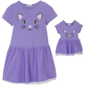 bonprix Jerseykleid und Puppenkleid (2-tlg.) aus reiner Bio-Baumwollelila 116Mädchen bonprix Jerseykleid und Puppenkleid (2-tlg.) aus reiner Bio-Baumwollelila 116Mädchen