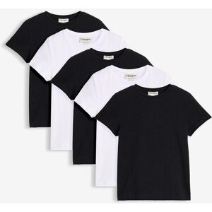 bonprix T-Shirt aus elastischem Bio-Baumwoll-Mix (5er Pack)weiß 110Mädchen bonprix T-Shirt aus elastischem Bio-Baumwoll-Mix (5er Pack)weiß 110Mädchen