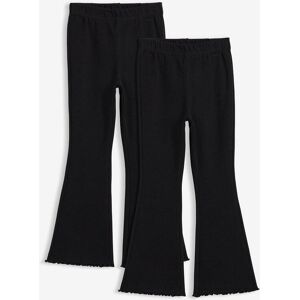 bonprix Gerippte ausgestellte Leggings (2er Pack)schwarz 134Mädchen bonprix Gerippte ausgestellte Leggings (2er Pack)schwarz 134Mädchen