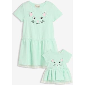 bonprix Jerseykleid und Puppenkleid (2-tlg.) aus reiner Bio-Baumwollegrün 116Mädchen bonprix Jerseykleid und Puppenkleid (2-tlg.) aus reiner Bio-Baumwollegrün 116Mädchen