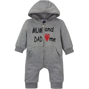 bonprix Kapuzen-Sweatoverall mit durchgehendem Reißverschlussgrau 92Kinder bonprix Kapuzen-Sweatoverall mit durchgehendem Reißverschlussgrau 92Kinder