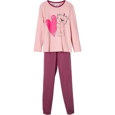 bonprix Pyjama aus reiner Bio-Baumwolle (2-tlg. Set)rosa 128Mädchen bonprix Pyjama aus reiner Bio-Baumwolle (2-tlg. Set)rosa 128Mädchen