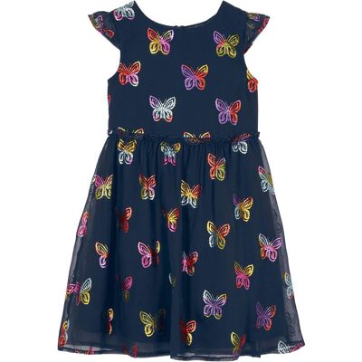 bonprix Chiffonkleid in A-Linieblau 134Mädchen bonprix Chiffonkleid in A-Linieblau 134Mädchen