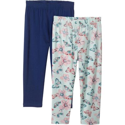 bonprix Capri-Leggings mit Bio-Baumwolle (2er Pack)blau 152Mädchen bonprix Capri-Leggings mit Bio-Baumwolle (2er Pack)blau 152Mädchen
