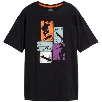 bonprix T-Shirt aus reiner Bio-Baumwolleschwarz 140Knaben bonprix T-Shirt aus reiner Bio-Baumwolleschwarz 140Knaben