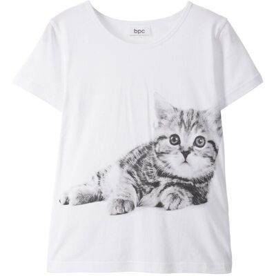 bonprix T-Shirt aus reiner Bio-Baumwolleweiß 164Mädchen bonprix T-Shirt aus reiner Bio-Baumwolleweiß 164Mädchen