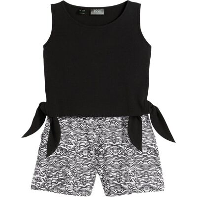 bonprix Jerseystop und Shorts (2tlg.Set) mit Bio-Baumwolleschwarz 128Mädchen bonprix Jerseystop und Shorts (2tlg.Set) mit Bio-Baumwolleschwarz 128Mädchen