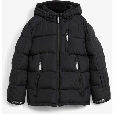 bonprix warm gefütterte Winter-Steppjacke mit Kapuzeschwarz 152Knaben bonprix warm gefütterte Winter-Steppjacke mit Kapuzeschwarz 152Knaben