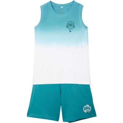 bonprix Tanktop und Jersey-Bermuda (2-tlg.Set)blau 164Knaben bonprix Tanktop und Jersey-Bermuda (2-tlg.Set)blau 164Knaben