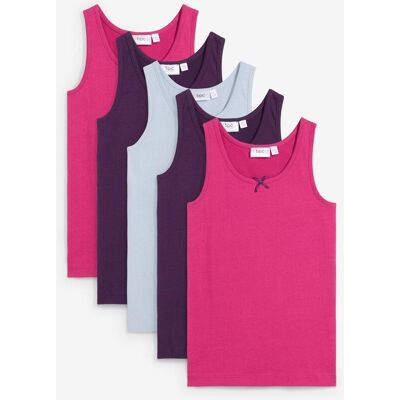 bonprix Unterhemd mit weicher Baumwolle (5er Pack)lila 140Mädchen bonprix Unterhemd mit weicher Baumwolle (5er Pack)lila 140Mädchen