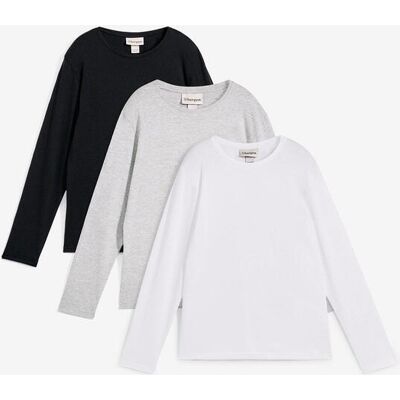 bonprix Langarmshirt mit Bio-Baumwolle (3er Pack)schwarz 176Knaben bonprix Langarmshirt mit Bio-Baumwolle (3er Pack)schwarz 176Knaben
