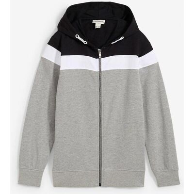 bonprix Kapuzen-Sweatjacke aus weichem Baumwoll-Mixschwarz 176Knaben bonprix Kapuzen-Sweatjacke aus weichem Baumwoll-Mixschwarz 176Knaben