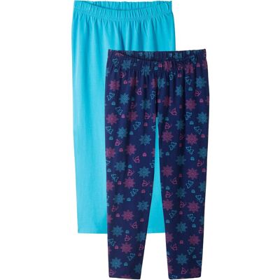 bonprix Capri-Leggings mit Bio-Baumwolle (2er Pack)blau 176Mädchen bonprix Capri-Leggings mit Bio-Baumwolle (2er Pack)blau 176Mädchen