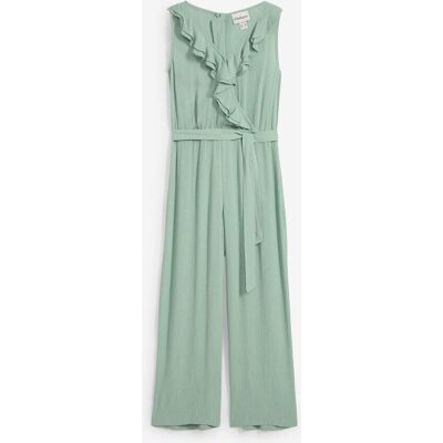 bonprix Jumpsuit aus strukturiertem Crinklegrün 140Mädchen bonprix Jumpsuit aus strukturiertem Crinklegrün 140Mädchen