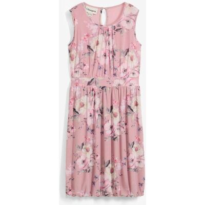 bonprix Luftiges Mesh-Kleid mit Allover-Printrosa 164Mädchen bonprix Luftiges Mesh-Kleid mit Allover-Printrosa 164Mädchen