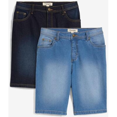 bonprix Stretch-Jeans-Bermuda mit verstellbarem Bund, Regular Fit (2er Pack)blau 170Knaben bonprix Stretch-Jeans-Bermuda mit verstellbarem Bund, Regular Fit (2er Pack)blau 170Knaben