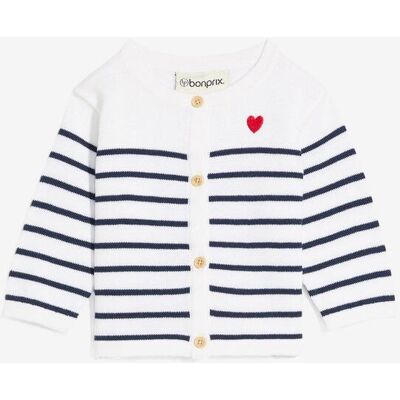 bonprix Maritime Feinstrickjacke mit Knöpfenweiß 80Mädchen bonprix Maritime Feinstrickjacke mit Knöpfenweiß 80Mädchen