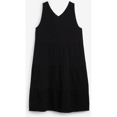 bonprix Trägerkleid aus weichem Musselinschwarz 134Mädchen bonprix Trägerkleid aus weichem Musselinschwarz 134Mädchen