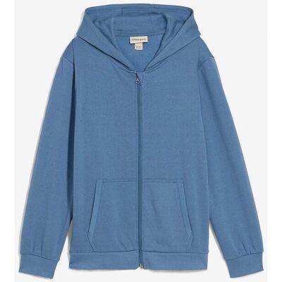 bonprix Kapuzen-Sweatjacke aus weichem Baumwoll-Mixblau 152Knaben bonprix Kapuzen-Sweatjacke aus weichem Baumwoll-Mixblau 152Knaben