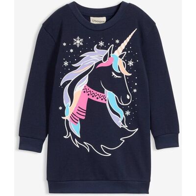 bonprix Sweatkleid aus reiner Baumwolleblau 92Mädchen bonprix Sweatkleid aus reiner Baumwolleblau 92Mädchen