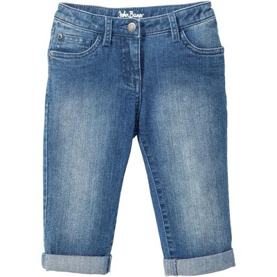 bonprix Capri Jeans Mid Waist mit verstellbarem Bundblau 146Mädchen bonprix Capri Jeans Mid Waist mit verstellbarem Bundblau 146Mädchen