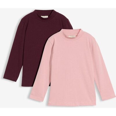 bonprix Langarmshirt aus elastischem Bio-Baumwoll-Mix (2er Pack)rosa 92Mädchen bonprix Langarmshirt aus elastischem Bio-Baumwoll-Mix (2er Pack)rosa 92Mädchen